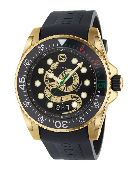 gucci dive watch men|Gucci snake watch men's.